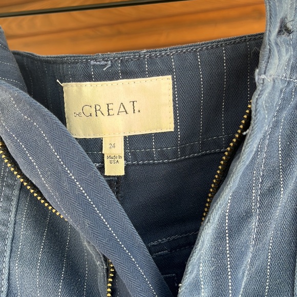 Crop pinstripe pants high waisted, perfect condition only worn ones - Picture 3 of 4